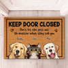 We Rule This House - Dog & Cat Personalized Custom Decorative Mat - Gift For Pet Owners, Pet Lovers