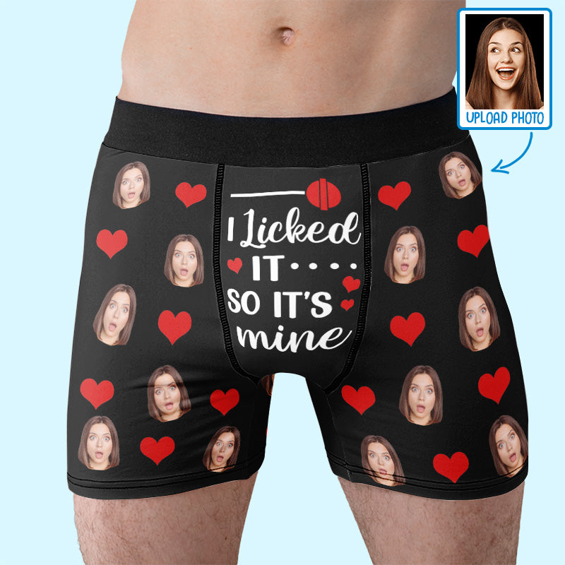 Custom Photo Cheeky Love Gifts for Him - Personalized Boxer Briefs