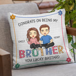 Custom Name Funny Brother Gifts - Personalized Pillow