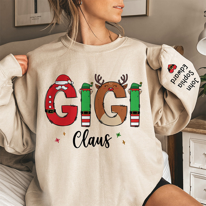 My Greatest Blessings Call Me Gigi - Family Personalized Custom Unisex Sweatshirt With Design On Sleeve - Christmas Gift For Mom, Grandma
