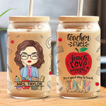 Custom Name Teacher Appreciation Gifts - Personalized Glass Cup