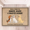 Welcome To Our House - Dog Personalized Custom Decorative Mat - Gift For Pet Owners, Pet Lovers