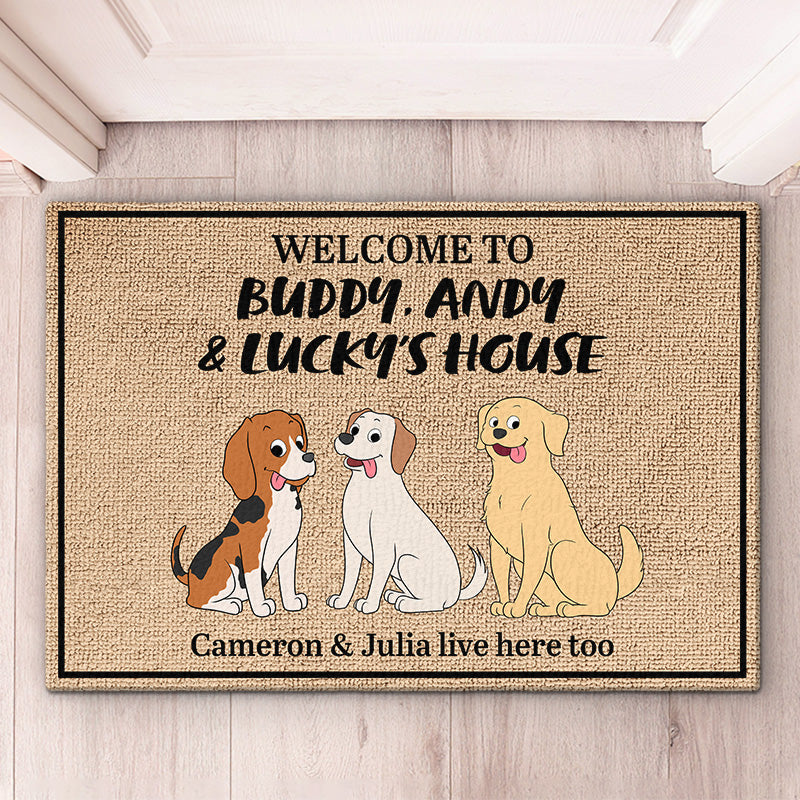 Welcome To Our House - Dog Personalized Custom Decorative Mat - Gift For Pet Owners, Pet Lovers