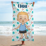 Custom Cartoon Character Kids' Summer Gifts - Personalized Beach Towel