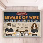 Custom Name Beware of Wife Family Gifts - Personalized Doormat
