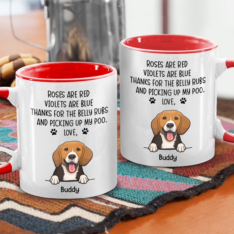 Custom Name Funny Dog Poem Gifts for Dog Lovers - Personalized Accent Mugs