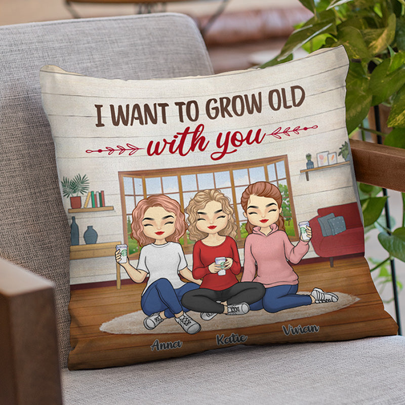 Custom Name Old Friendship Gifts for Women - Personalized Pillow
