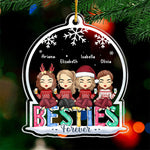 Custom Name Christmas Bestie Gifts for Women - Personalized Ornament