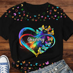 Custom Name Butterfly Grandma Gifts - Personalized AOP T-Shirt