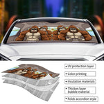 Custom Name Gorilla Family Gifts - Personalized Auto Sunshade