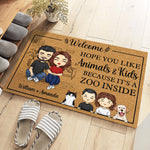 Custom Name Animals and Kids Family Gifts - Personalized Doormat