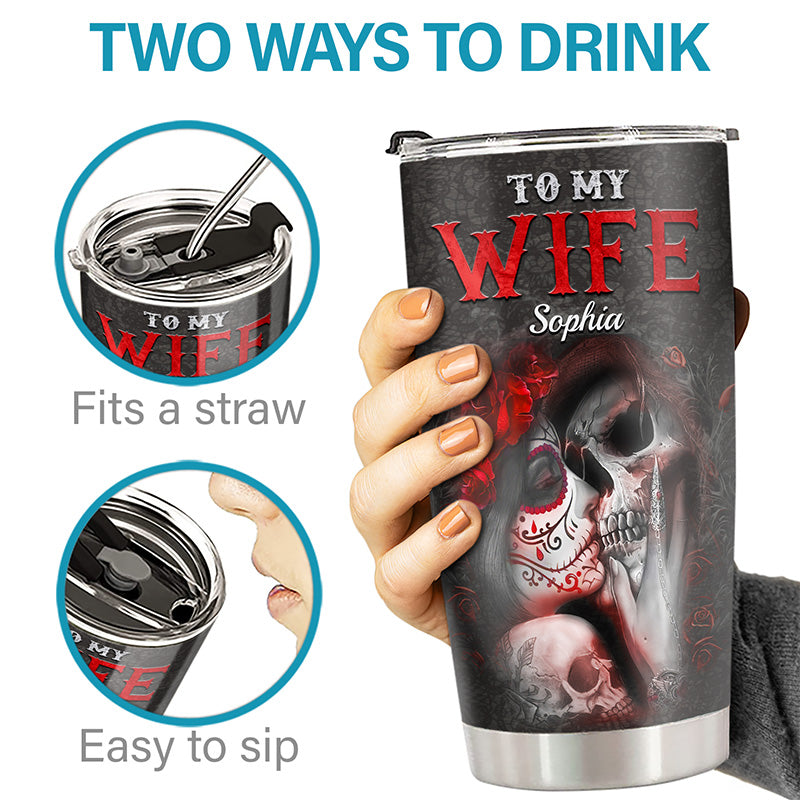 Custom Name Gothic Wife Gifts - Personalized Tumbler