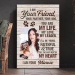 Custom Dog Photo Name Gifts for Dog Lovers - Personalized Canvas