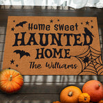 Custom Name Halloween Haunted Home Decor - Personalized Doormat