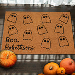 Custom Name Halloween Ghost Gifts for Families - Personalized Doormat