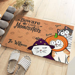 Custom Name Halloween Cat Decor - Personalized Doormat