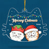 We Meow You A Merry Christmas - Cat Personalized Custom Ornament - Acrylic Cat Shaped - Christmas Gift For Pet Owners, Pet Lovers