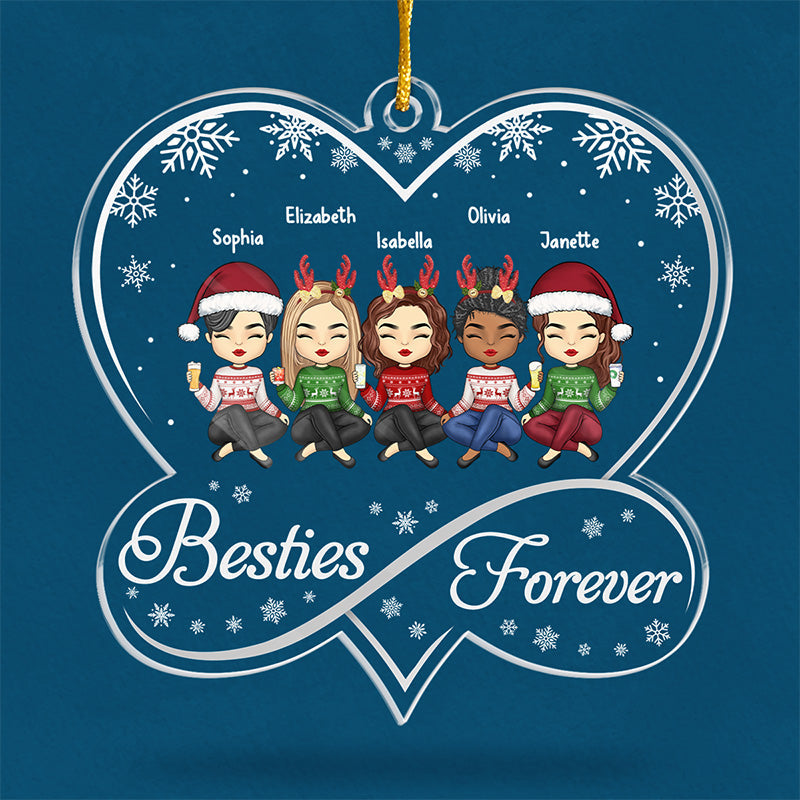 Custom Name Christmas Gifts for Best Friends - Personalized Ornament