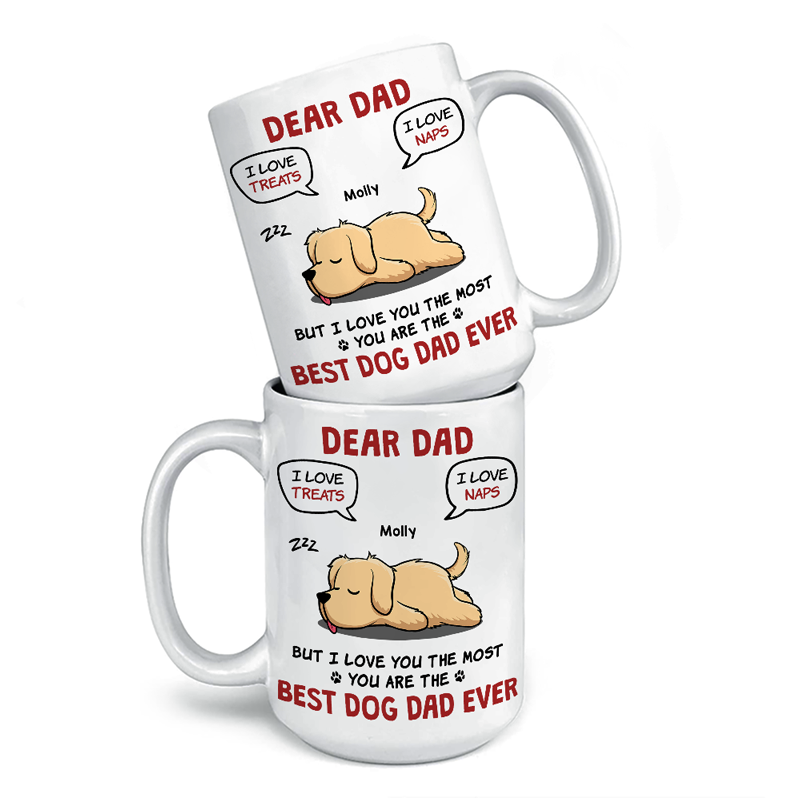 Custom Name Dog Dad Gifts for Pet Lovers - Personalized Mugs