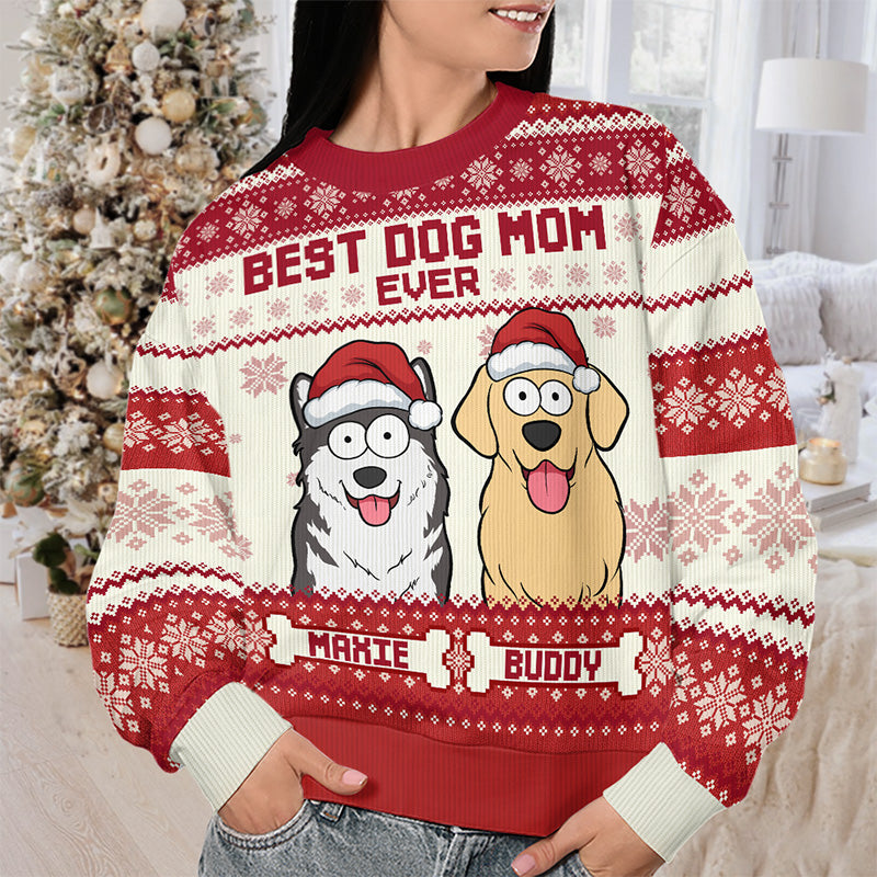Custom Name Christmas Dog Mom Gifts - Personalized Sweatshirt