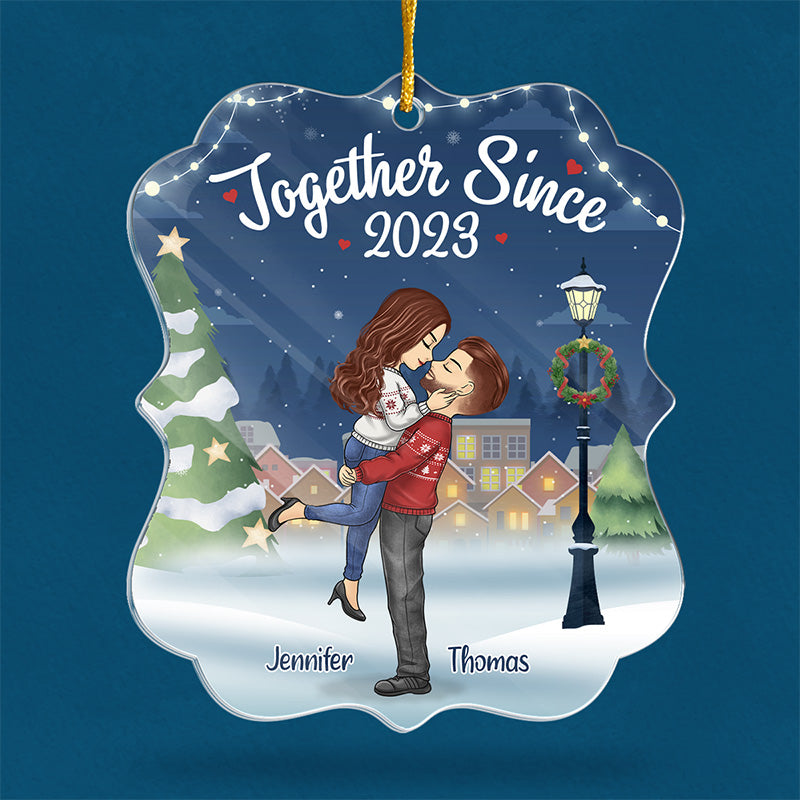 Custom Name Christmas Couple Gifts - Personalized Ornament