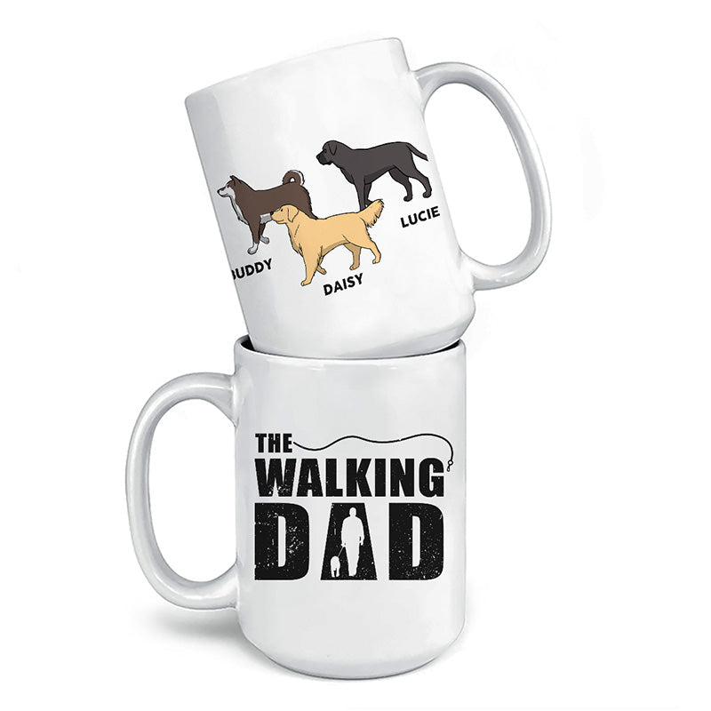 The Walking Dad - Dog Personalized Custom Mug - Gift For Pet Owners, Pet Lovers