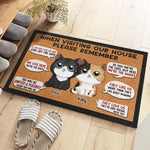 Custom Cat House Rules Gifts for Cat Lovers - Personalized Doormat