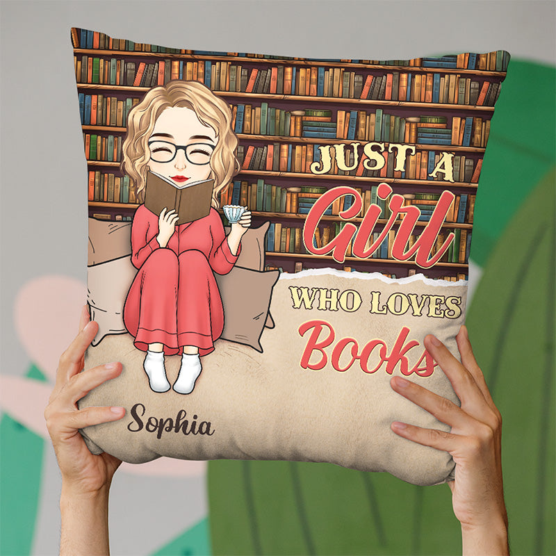 Custom Name Book Lover Gifts for Women - Personalized Pillow