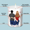Lucky To Have You In My Life - Couple Personalized Custom Smokeless Scented Candle - Gift For Husband Wife, Anniversary