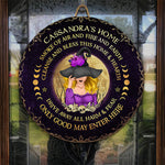 Custom Name Witch Home Blessing Decor - Personalized Wood Sign