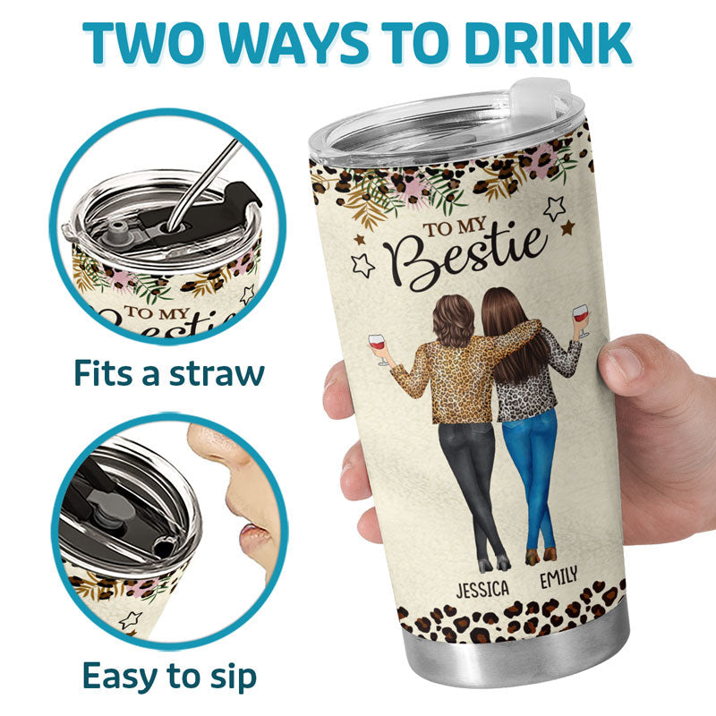 Good Friends Are Like Stars - Bestie Personalized Custom Tumbler - Gift For Best Friends, BFF, Sisters