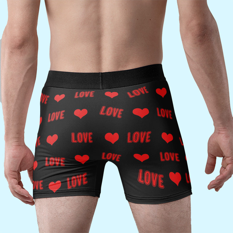 Custom Photo My Property - Funny Personalized Custom Boxer Briefs, Men's Boxers - Birthday Gift For Boyfriend, Husband, Anniversary