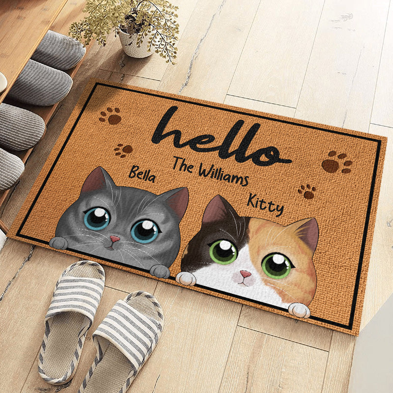 Hey There Cats And Kittens - Cat Personalized Custom Decorative Mat - Gift For Pet Owners, Pet Lovers