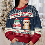 Custom Name Funny Cat Christmas Gifts for Cat Lovers - Personalized Sweatshirt