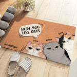 Custom Hope You Like Cats Home Decor - Personalized Doormat
