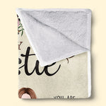 Custom Name Bestie Sister Gifts for Women - Personalized Blanket
