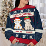 Custom Name Christmas Cat Gifts for Cat Lovers - Personalized Sweatshirt