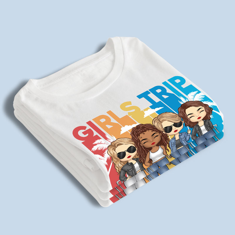 Custom Character Girls Trip Gifts for Friends - Personalized Apparel