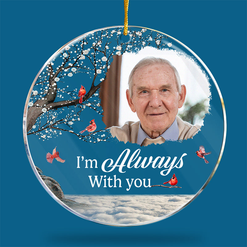 Custom Photo Cardinal Memorial Christmas Gifts - Personalized Ornament