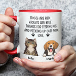 Custom Name Funny Dog and Cat Gifts - Personalized Accent Mugs