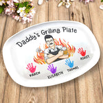 Custom Name Daddy's Grilling Gifts for Dad - Personalized Platter