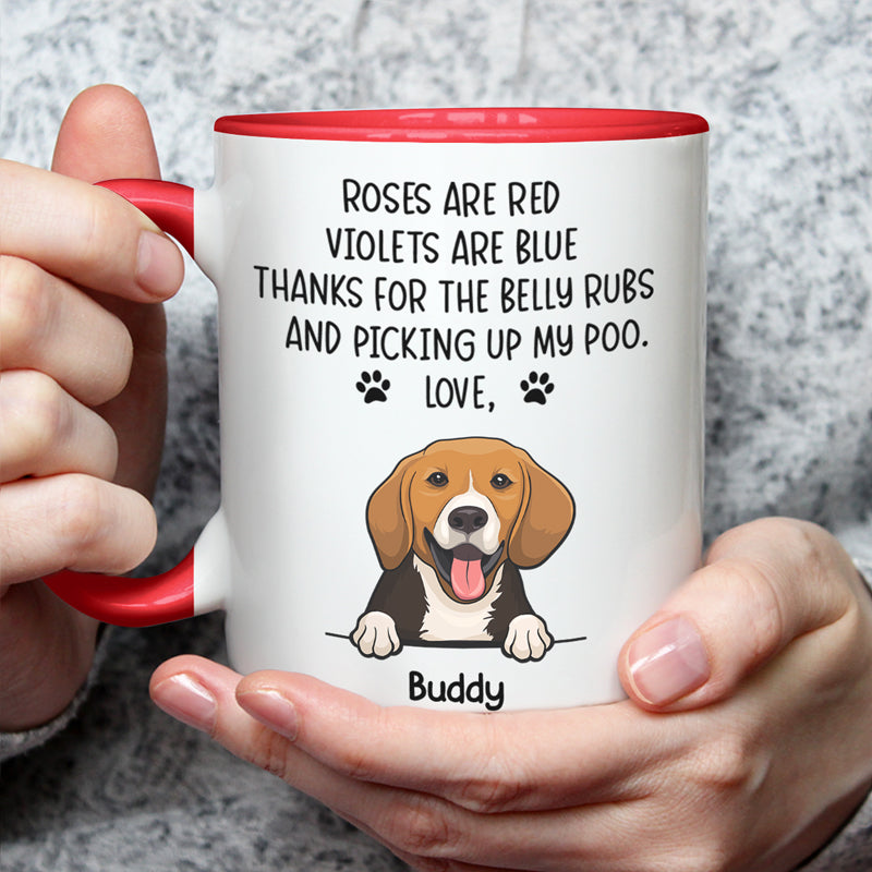 Custom Name Funny Dog Poem Gifts for Dog Lovers - Personalized Accent Mugs
