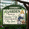 My Garden, My Soul - Garden Personalized Custom Shaped Home Decor Wood Sign - House Warming Gift For Gardening Lovers, Pet Owners, Pet Lovers