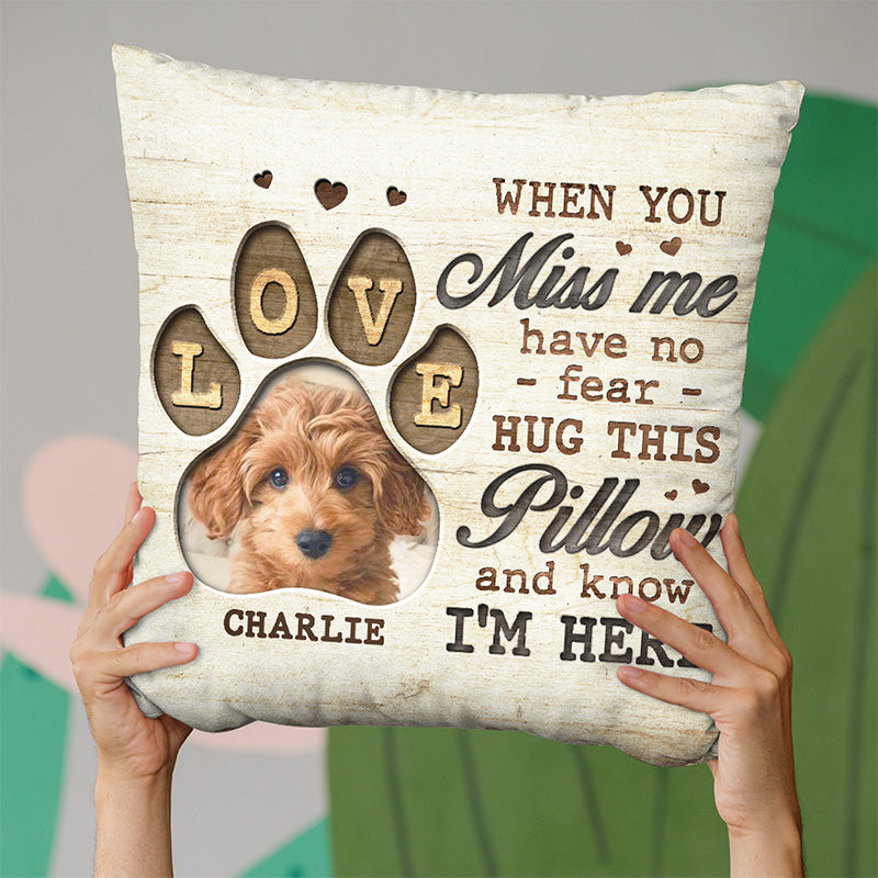 Custom Pet Photo Dog Lover Comfort Gifts - Personalized Pillow
