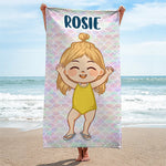 Custom Cartoon Character Kids' Summer Gifts - Personalized Beach Towel