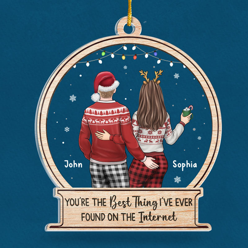 Custom Name Christmas Couple Gifts - Personalized Ornament