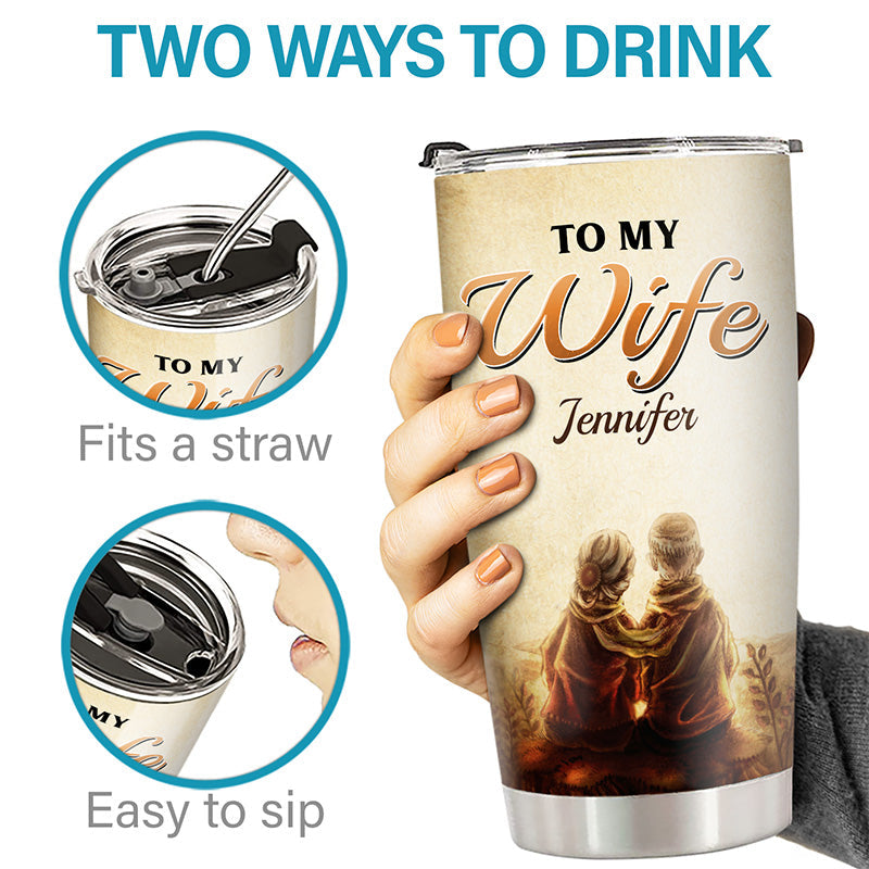 Custom Name Romantic Gifts for Wife - Personalized Tumbler