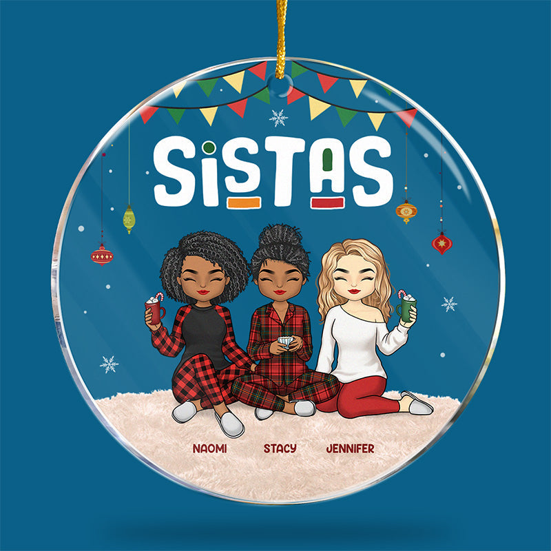 Custom Name Christmas Gifts for Sisters - Personalized Ornament