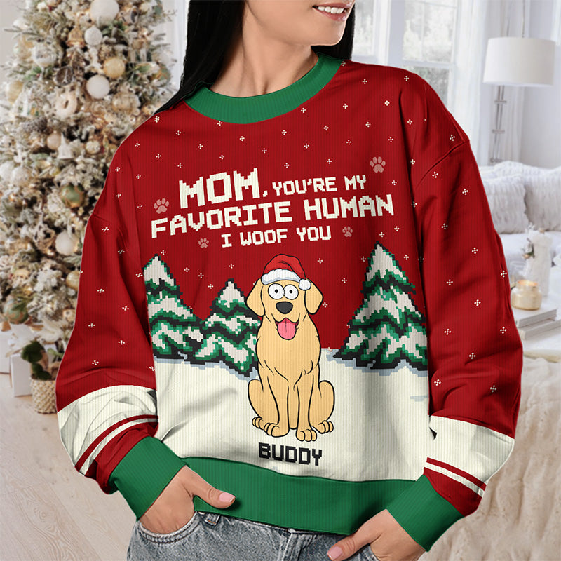 Custom Name Christmas Gifts for Dog Dads - Personalized Sweatshirt
