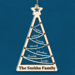 Custom Name Christmas Family Tree Gifts - Personalized Ornament